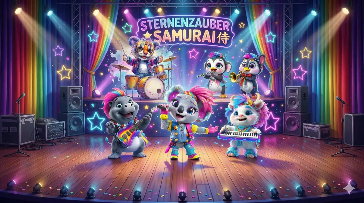 Sternenzauber Samurai auf der Bühne